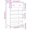 vidaXL Shoe Cabinet High Gloss White 60x35x105 cm Engineered Wood