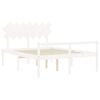 vidaXL Senior Bed without Mattress White 140x200 cm Solid Wood