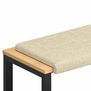 vidaXL Bench Cushion Fabric Cream Depth 35 cm