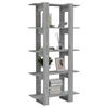 vidaXL Book Cabinet/Room Divider Grey Sonoma 80x30x160 cm Engineered Wood