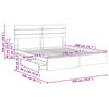 vidaXL Storage Bed Concrete Grey 200 x 200 cm Engineered Wood
