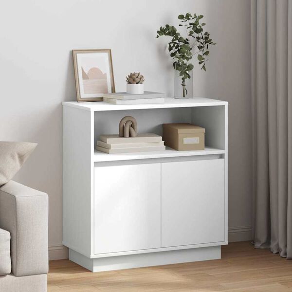 vidaXL LED Sideboard White 71 x 34.5 x 75 cm Engineered Wood