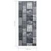 vidaXL Runner Rug BCF Grey with Block Pattern 100x150 cm