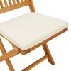 vidaXL Folding Chair 4 pcs White 49 x 57.5 x 92cm Solid Acacia wood