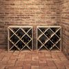 vidaXL Wine Rack 2 pcs Natural 62 x 25 x 62 cm Solid Pine Wood