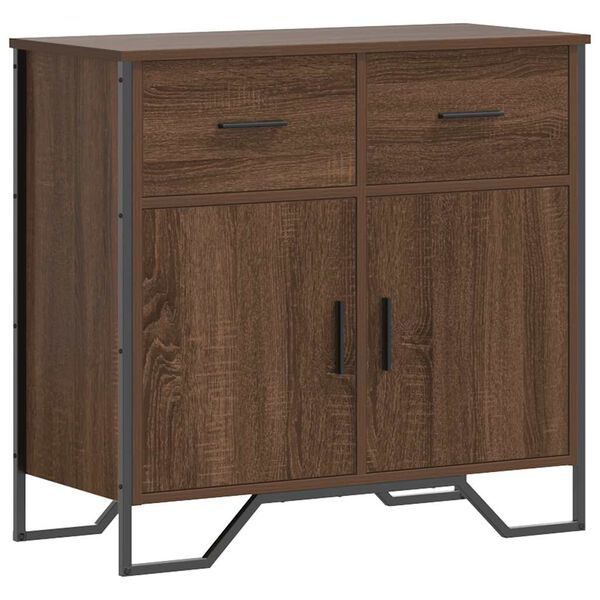 vidaXL Sideboard Brown Oak 79.5x35.5x74.5 cm Engineered Wood