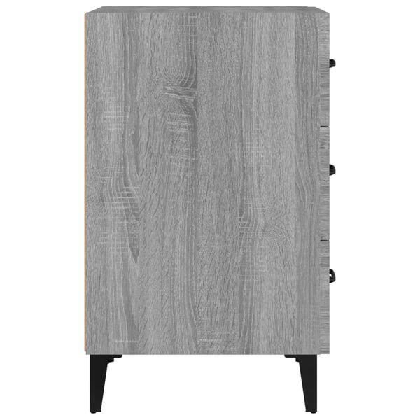 vidaXL Bedside Cabinet Grey Sonoma 40x40x66 cm Engineered Wood