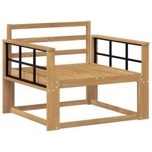 vidaXL Outdoor Middle Sofa Solid Acacia Wood White