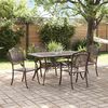 vidaXL Garden Dining Set 5 pcs Bronze Aluminium
