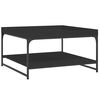 vidaXL Coffee Table Black 80x80x45 cm Engineered Wood and Iron