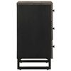 vidaXL Bedside Cabinet Black 50x33x62 cm Solid Wood Mango