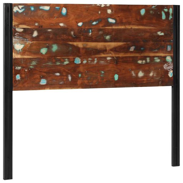 vidaXL Headboard 120 cm Solid Wood Reclaimed and Iron
