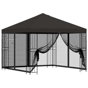 vidaXL Garden Gazebo with Sidewalls 3 x 3 m Anthracite