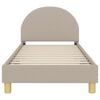 vidaXL Children's Bed Frame with Headboard Light Grey 80 x 160 cm