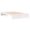 vidaXL Bed Frame without Mattress White Solid Wood 120x200 cm