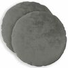 vidaXL Cushion Cover 2 pcs HEERLEN Dark Grey Dia. 40 cm Flannel