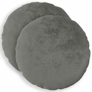 vidaXL Cushion Cover 2 pcs HEERLEN Dark Grey Dia. 40 cm Flannel