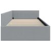 vidaXL Corner Bed Frame Light Grey 90 cm x 200 cm Velvet