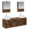 vidaXL Bathroom Cabinet Set 5 pcs Smoked Oak Engineered Wood