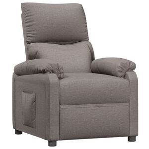 vidaXL Recliner Chair Taupe Fabric