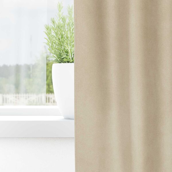 vidaXL Blackout Curtains 2 pcs Cream 140 x 245 cm Velvet