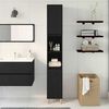 vidaXL Bathroom Cabinet Black Oak 30 x 30 x 190 cm Engineered Wood
