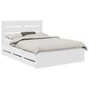 vidaXL Bed Frame with Drawer White 150 x 200 cm Engineer Wood