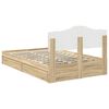 vidaXL Storage Bed with Drawer Sonoma Oak 120 x 200 cm Engineered Wood