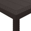 vidaXL Garden Dining Table Brown 150 x 100 x 73 cm Poly Rattan
