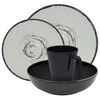 Eurotrail Tableware Isla 16 pcs Melamine Black and Natural
