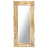vidaXL Mirror | Natural wood | Solid mango wood | 110x50 cm | Decorative Inlays