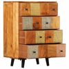 vidaXL Chest of Drawers 55x30x75 cm Solid Wood Acacia and Metal