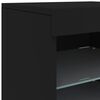 vidaXL Sideboard with LED Lights Black 164x37x67 cm
