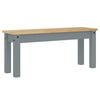 vidaXL Dining Bench PANAMA Grey 105x30x45 cm Solid Wood Pine
