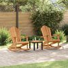 vidaXL Adirondack Rocking Chair 2 pcs Brown 100 x 77 x 99 cm