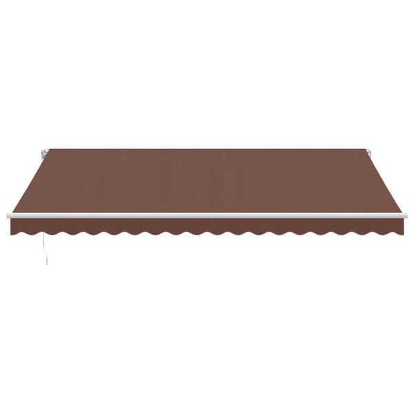 vidaXL Manual Retractable Awning Brown 450x350 cm