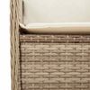 vidaXL Garden Bench Beige Poly Rattan
