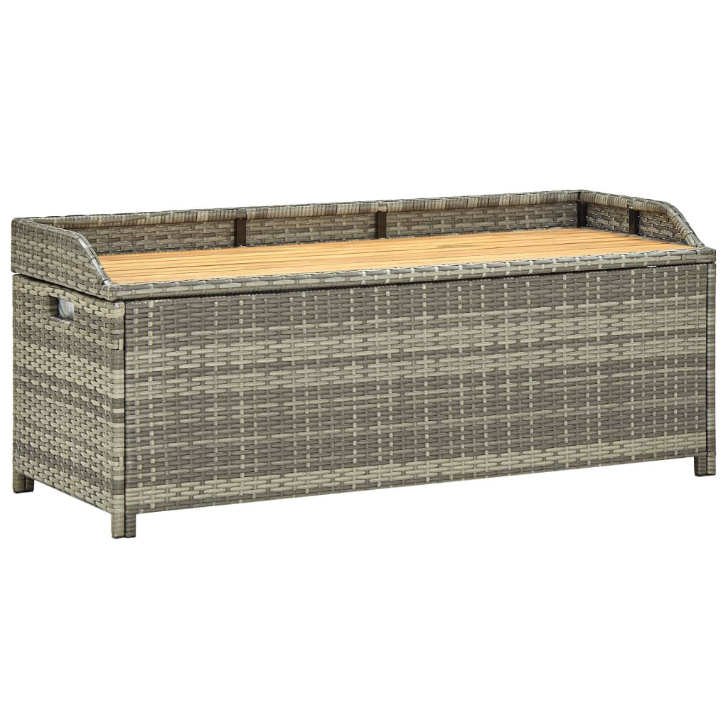 Rattan garden bench with storage deals
