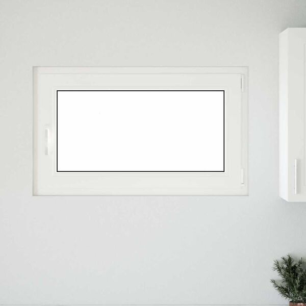 vidaXL Basement Window "RISOR" 100x60 cm Tilt&Turn DIN Right White