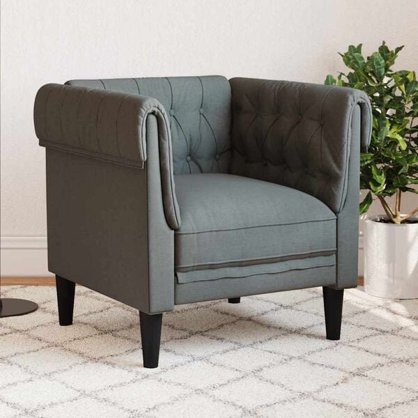 vidaXL Sofa Dark Grey 78.5 x 74.5 x 74.5 cm Polyester