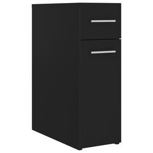 vidaXL Apothecary Cabinet Black 20x45.5x60 cm Engineered Wood