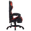 vidaXL Racing Chair with Footrest Red and Black Faux Leather