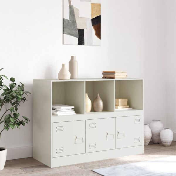 vidaXL Sideboard White 99x39x73 cm Steel