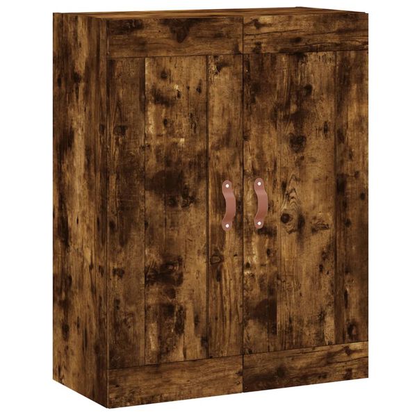 vidaXL Wall Mounted Cabinet Smoked Oak 69.5x34x90 cm Engineered Wood