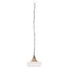 vidaXL Industrial Hanging Lamp White Iron & Solid Wood 26 cm E27