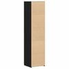 vidaXL Highboard 2 pcs Black Oak 45 x 42.5 x 185 cm