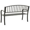 vidaXL Garden Bench 125 cm Steel Grey