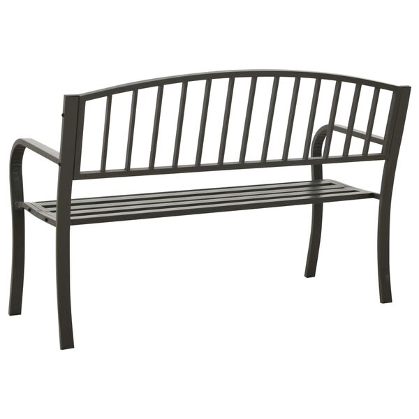 vidaXL Garden Bench 125 cm Steel Grey