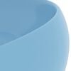vidaXL Luxury Wash Basin Round Matt Light Blue 40x15 cm Ceramic