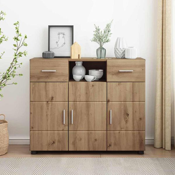 vidaXL Sideboard Artisan oak 88.5 x 30.5 x 73 cm Engineered Wood